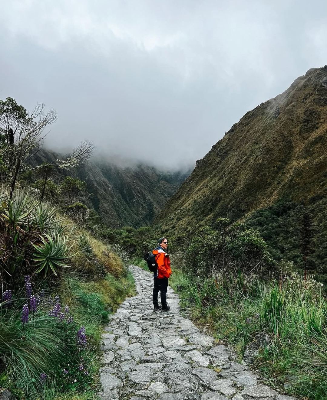 Sendero inca empedrado del Camino Inca